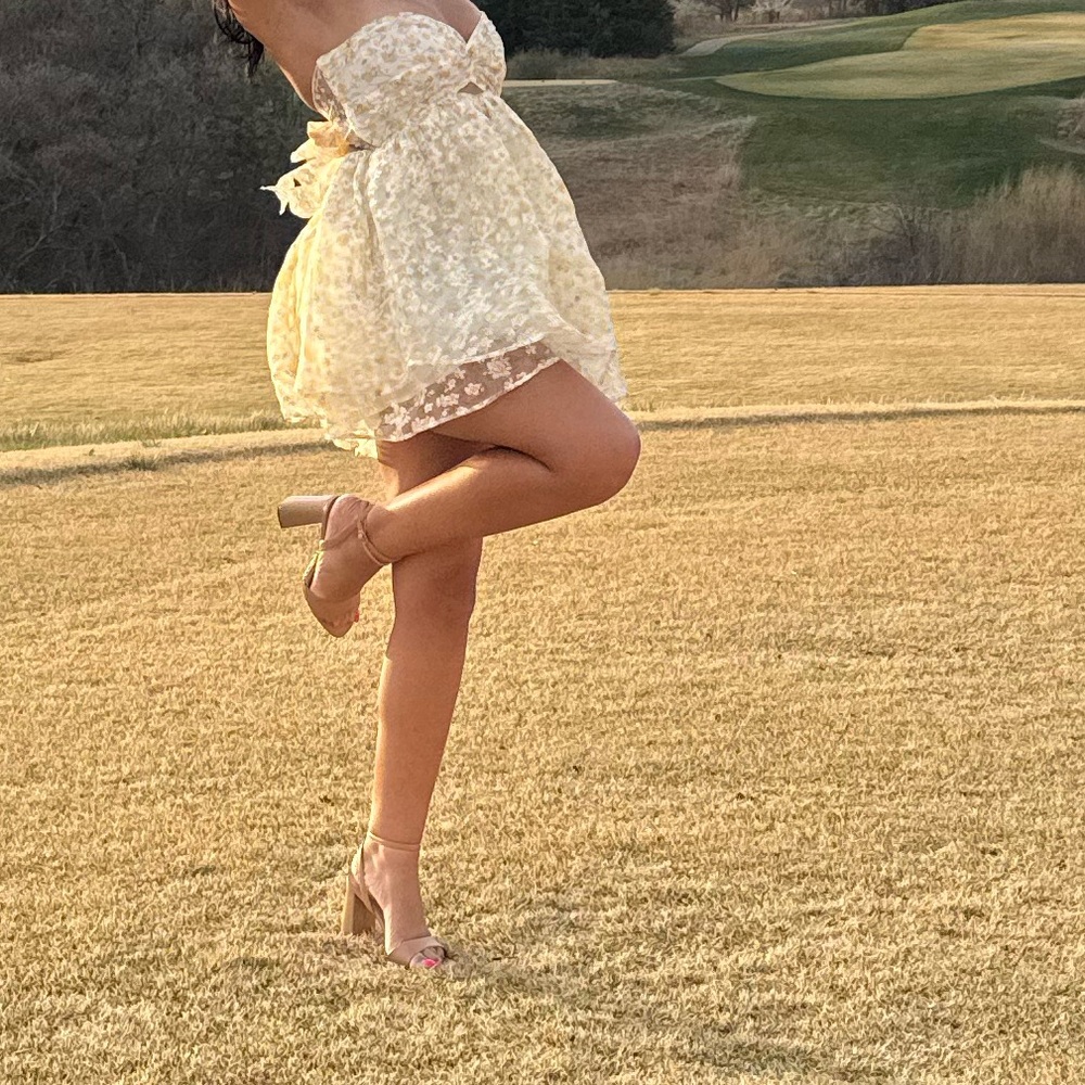 Lucy in the Sky Cream Strapless Dress